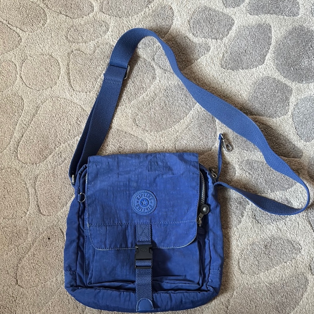 Kipling Blue Crossbody Bag with Adjustable Strap